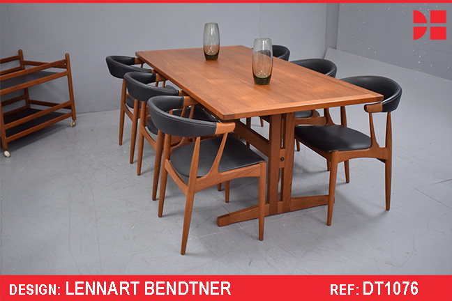 Midcentury teak dining table designed by Lennart Bendtner for ULFERTS 1960