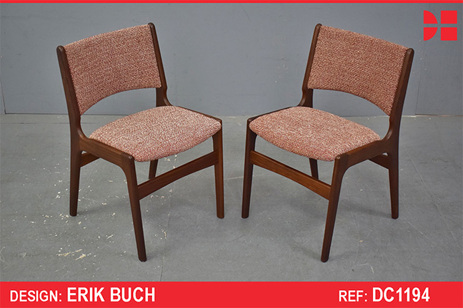Model 38 dining chairs in NEW upholstery | Erik Buch design
