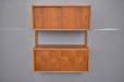 PS SYSTEM SPARE CABINET in vintage teak with sliding doors