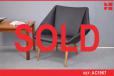 Rare Danish easy chair in black leather