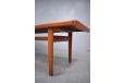 Sturdy and substantial lounge table on tapering legs in solid teak timber.