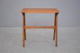Angled legs vintage teak sode table produced by Danish Mobelfabrik