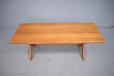 Antique oak coffee table on X-legs - view 7