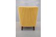Vintage danish cabinetmaker made armchair with coil sprung seat and oak legs