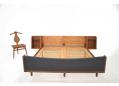 Hans Wegner vintage teak and cane double bed frame model GE701 
