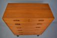 spacious vintage teak Vitze Mobelfabrik chest of 7 drawers for sale