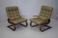 Bentwood ply frame armchair with leather cushion - Danish Mobelfabrik