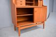 Teak writing desk wall unit with sliding doors | Johannes Sorth - view 10