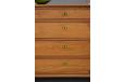 1850s antique chest of drawers in solid elm with locking drawers