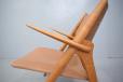 Carl Hansen and Son production light oak lounge chair model CH28 deigned in 1951