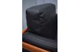 Henry w Klein vintage teak and black leather armchair  - view 6
