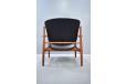 Finn Juhl armchair in teak and black vinyl | France chair - view 5