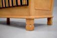 Vintage 2 seater light oak trunk sofa with striped upholstery - view 10