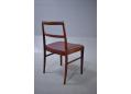 4 Vintage RIO-ROSEWOOD dining chairs with burgundy vinyl seats