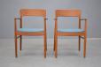 Vintage Korup Stolefabrik production teak frame carver chair