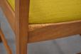 1970s vintage oak carver chair with new upholstered seat