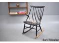 Illum Wikkelso rocking chair | Black lacquer | Model IW3