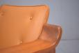 Edvad Kindt Larsen design Fireside chair in congac leather 