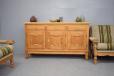 Cottage sideboard in antique oak with brass fittings - view 2