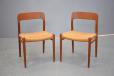 Vintage teak dining chair produced by J L Mollers