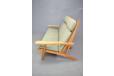 Getama vintage oak 3 seater sofa designed 1967 by Hans wegner