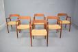 Set of 6 Model 56 carver chairs by Niels Moller