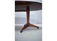Extendable base with double tri-pod pedestal legs in rosewood