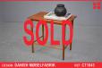 Vintage teak & oak side table by Danish Mobelfabrik - view 1