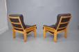 Svend Skipper design beech frame armchair with buffalo leather upholstery