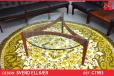 Vintage rosewood coffee table with circular glass top | Svend Ellekaer - view 1