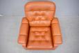 Terracotta Leather high back armchair by Danish Mobelfabrik