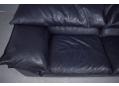 Monza lounging sofa in navy blue leather | Jens Juul Eilersen - view 3