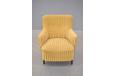 1940s Danish design armchair with high back and coil sprung seat