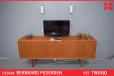 Vintage teak sideboard with tambour doors produced by Bernhard Pedersen & Son - view 1
