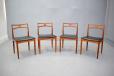 Set of 4 vintage teak frame model 94 dining chairs by Johannes Andersen