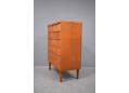 6 drawer chest with lipped handles, midcentury Danish design