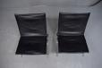 Fritz Hansen production PK22 easy chairs originally designed by Poul Kjaerholm