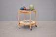 Light oak drinks trolley with removable trays produces by Orskov & Co