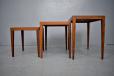 Vintage rosewood nest of tables designed by Severin Hansen model 34A
