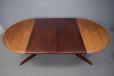 Danish design round pedestal dining table produced by Skovby Mobelfabrik