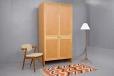 Vintage danish 2 door wardrobe in light oak