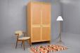 Vintage light oak wardrobe with locking door - view 2