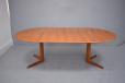 Midcentury Danish teak dining table with pedistal legs for sale 