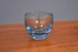 Holmegaard vintage blue glass vase designed by Per Lutken