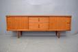 Long low midcentury sideboard in teak produced by BRAMIN