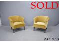 1950s club chair | Gold draylon