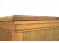 Frieze top & decorative detailed oak linen cabinet made in Denmark.