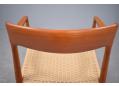 Back rest in solid teak is soft to touch and gently curved from single piece 