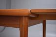 Midcentury teak dining table with hidden draw leaves  - view 7