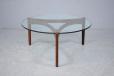 Vintage rosewood coffee table with circular glass top | Svend Ellekaer - view 3